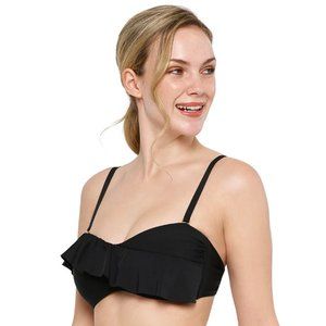 💖💖NWT APT. 9 BLACK BANDEAU RUFFLE BIKINI TOP (XXL)